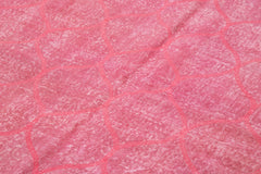 Geometric Carpet Pembe Geometrik Pamuk Yün El Dokuma Halısı 166x270 Agacan