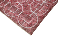 Geometric Carpet Kırmızı Geometrik Pamuk Yün El Dokuma Halısı 210x322 Agacan