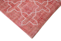 Geometric Carpet Kırmızı Geometrik Pamuk Yün El Dokuma Halısı 213x290 Agacan