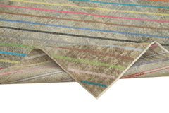 Geometric Carpet Gri Geometrik Pamuk Yün El Dokuma Halısı 173x278 Agacan