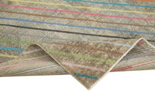 Geometric Carpet Gri Geometrik Pamuk Yün El Dokuma Halısı 173x278 Agacan