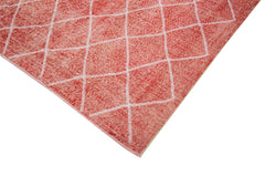 Geometric Carpet Kırmızı Geometrik Pamuk Yün El Dokuma Halısı 200x301 Agacan