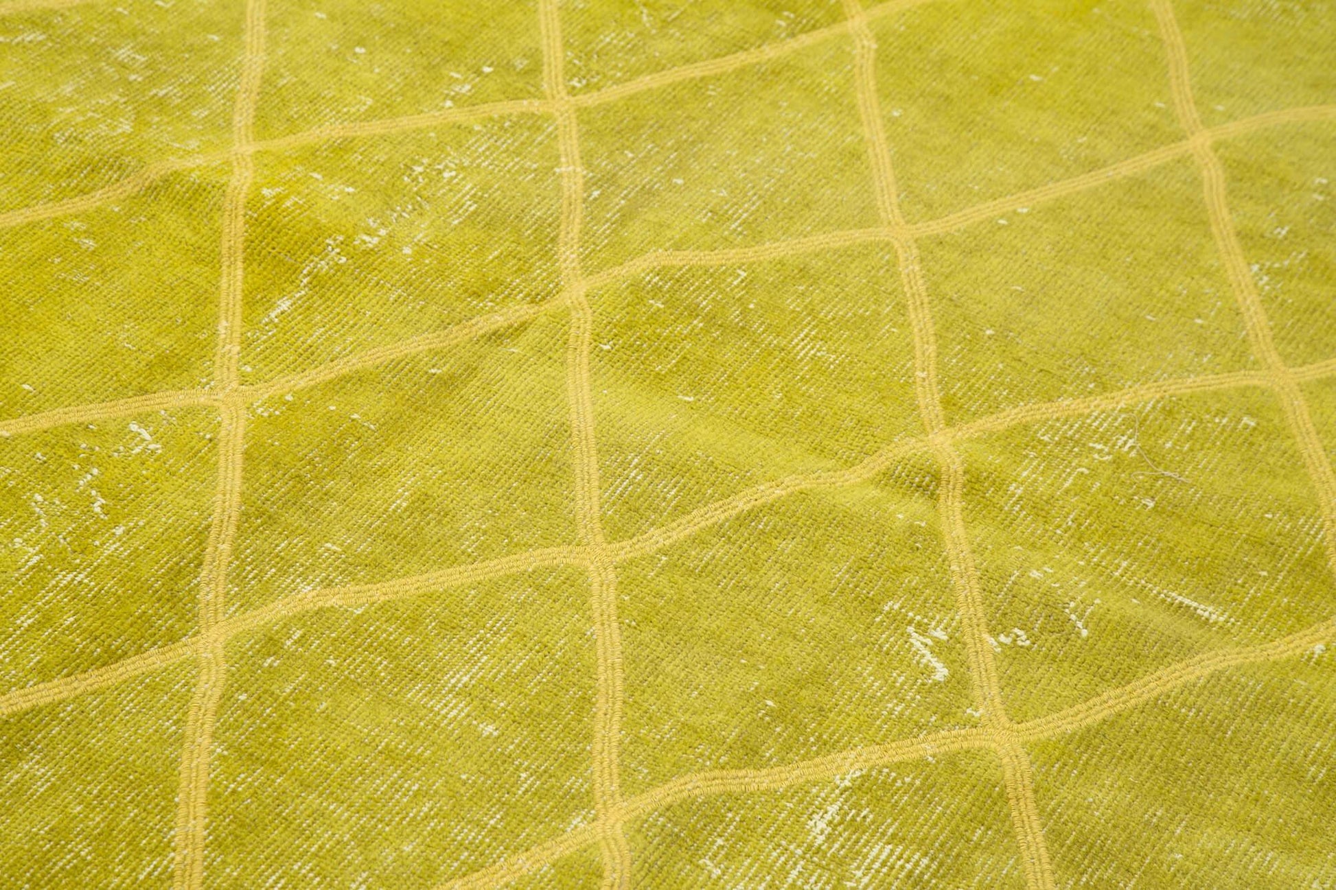 Geometric Carpet Sarı Geometrik Pamuk Yün El Dokuma Halısı 176x288 Agacan