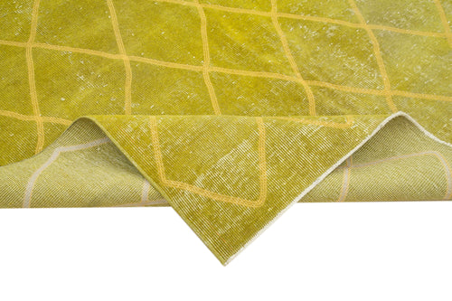 Geometric Carpet Sarı Geometrik Pamuk Yün El Dokuma Halısı 176x288 Agacan