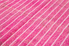 Geometric Carpet Pembe Geometrik Pamuk Yün El Dokuma Halısı 195x308 Agacan