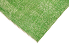 Geometric Carpet Yeşil Geometrik Pamuk Yün El Dokuma Halısı 196x298 Agacan