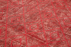 Geometric Carpet Kırmızı Geometrik Pamuk Yün El Dokuma Halısı 206x338 Agacan