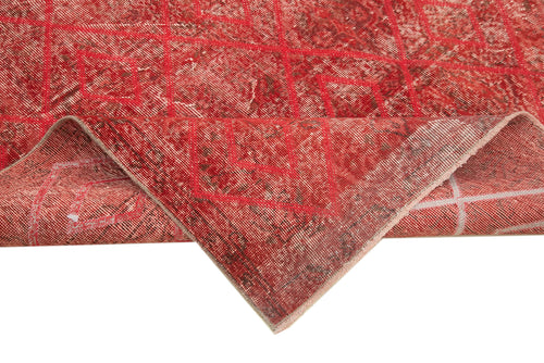 Geometric Carpet Kırmızı Geometrik Pamuk Yün El Dokuma Halısı 206x338 Agacan