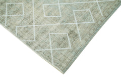 Geometric Carpet Gri Geometrik Pamuk Yün El Dokuma Halısı 207x315 Agacan