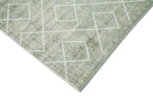 Geometric Carpet Gri Geometrik Pamuk Yün El Dokuma Halısı 207x315 Agacan