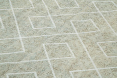 Geometric Carpet Gri Geometrik Pamuk Yün El Dokuma Halısı 207x315 Agacan