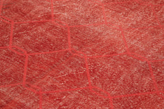 Geometric Carpet Kırmızı Geometrik Pamuk Yün El Dokuma Halısı 208x301 Agacan