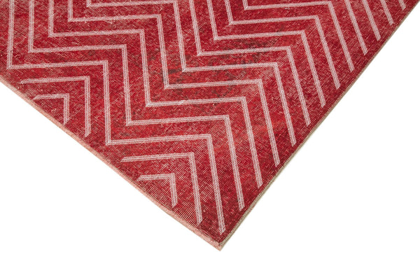Geometric Carpet Kırmızı Geometrik Pamuk Yün El Dokuma Halısı 206x302 Agacan