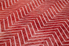 Geometric Carpet Kırmızı Geometrik Pamuk Yün El Dokuma Halısı 206x302 Agacan
