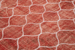 Geometric Carpet Kırmızı Geometrik Pamuk Yün El Dokuma Halısı 226x310 Agacan