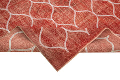 Geometric Carpet Kırmızı Geometrik Pamuk Yün El Dokuma Halısı 226x310 Agacan