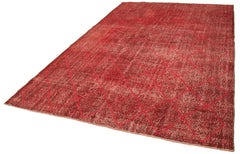 Geometric Carpet Kırmızı Geometrik Pamuk Yün El Dokuma Halısı 209x328 Agacan