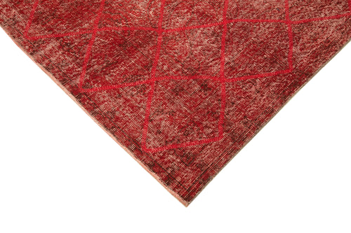 Geometric Carpet Kırmızı Geometrik Pamuk Yün El Dokuma Halısı 209x328 Agacan