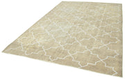 Geometric Carpet Gri Geometrik Pamuk Yün El Dokuma Halısı 211x309 Agacan