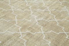 Geometric Carpet Gri Geometrik Pamuk Yün El Dokuma Halısı 211x309 Agacan