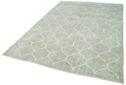 Geometric Carpet Gri Geometrik Pamuk Yün El Dokuma Halısı 200x310 Agacan