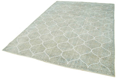 Geometric Carpet Gri Geometrik Pamuk Yün El Dokuma Halısı 200x310 Agacan