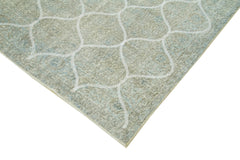 Geometric Carpet Gri Geometrik Pamuk Yün El Dokuma Halısı 200x310 Agacan