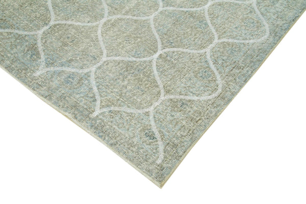 Geometric Carpet Gri Geometrik Pamuk Yün El Dokuma Halısı 200x310 Agacan