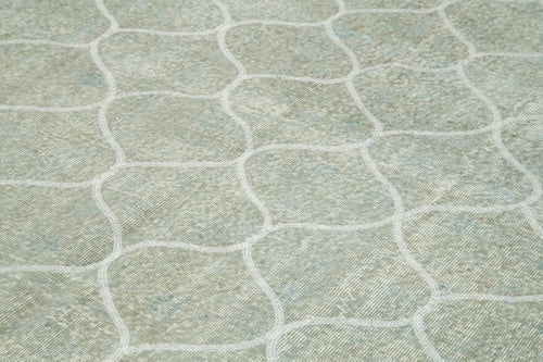 Geometric Carpet Gri Geometrik Pamuk Yün El Dokuma Halısı 200x310 Agacan