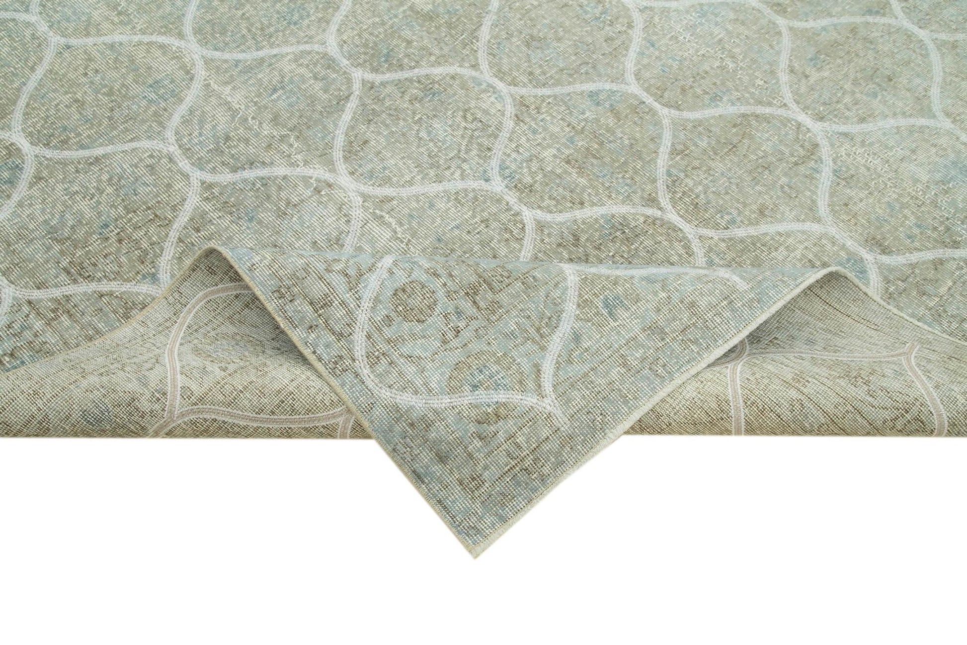 Geometric Carpet Gri Geometrik Pamuk Yün El Dokuma Halısı 200x310 Agacan