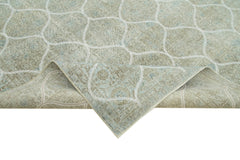 Geometric Carpet Gri Geometrik Pamuk Yün El Dokuma Halısı 200x310 Agacan