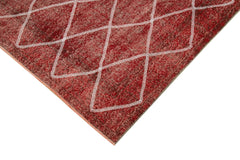 Geometric Carpet Kırmızı Geometrik Pamuk Yün El Dokuma Halısı 159x272 Agacan