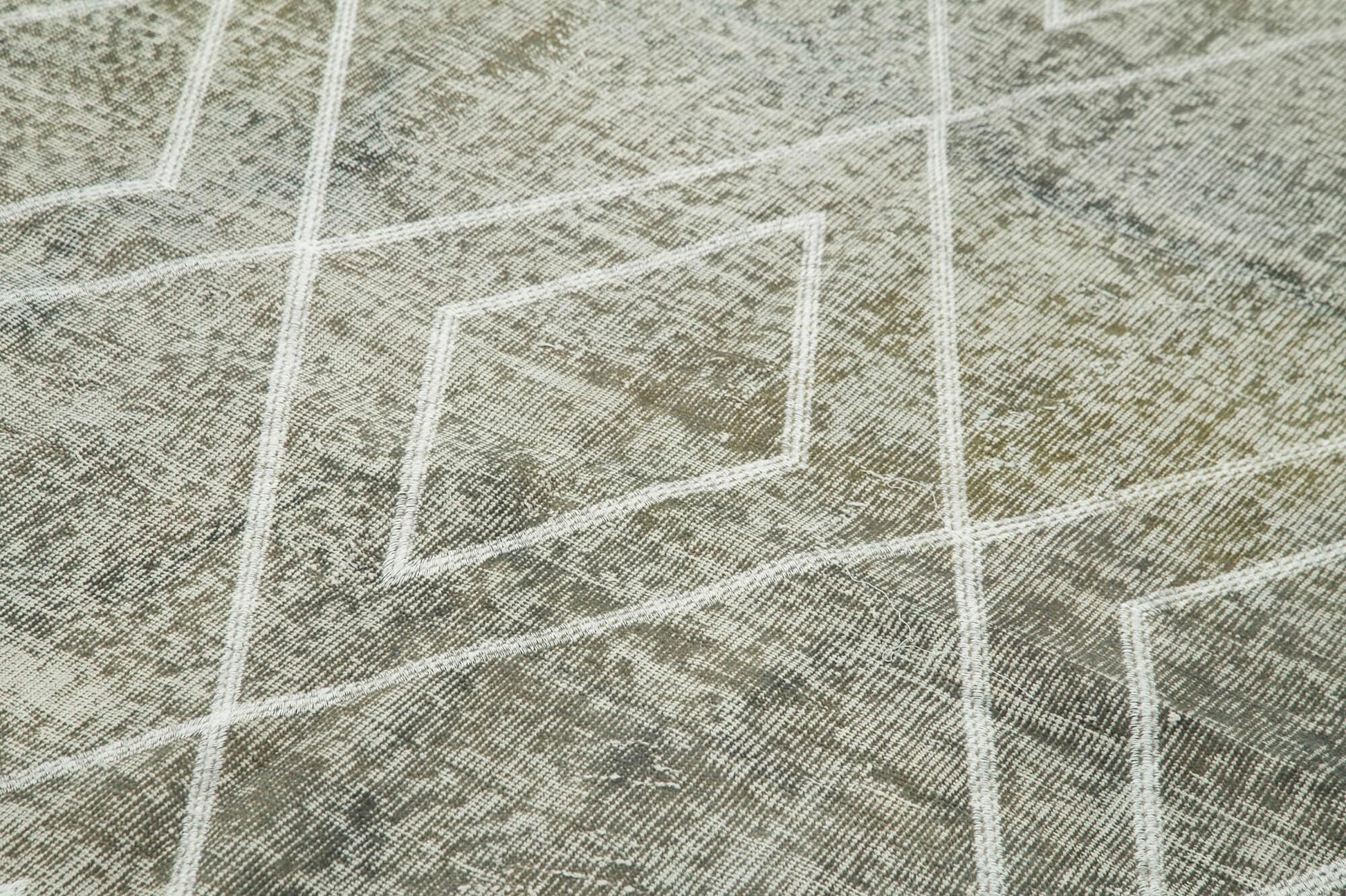 Geometric Carpet Gri Geometrik Pamuk Yün El Dokuma Halısı 158x256 Agacan