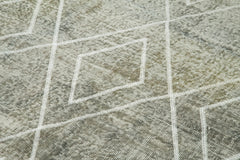 Geometric Carpet Gri Geometrik Pamuk Yün El Dokuma Halısı 158x256 Agacan