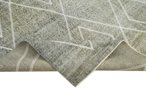 Geometric Carpet Gri Geometrik Pamuk Yün El Dokuma Halısı 158x256 Agacan