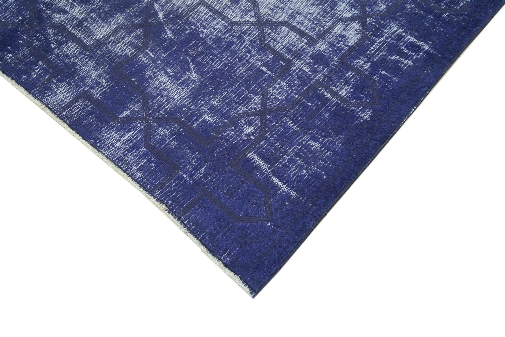 Geometric Carpet Mor Geometrik Pamuk Yün El Dokuma Halısı 173x268 Agacan