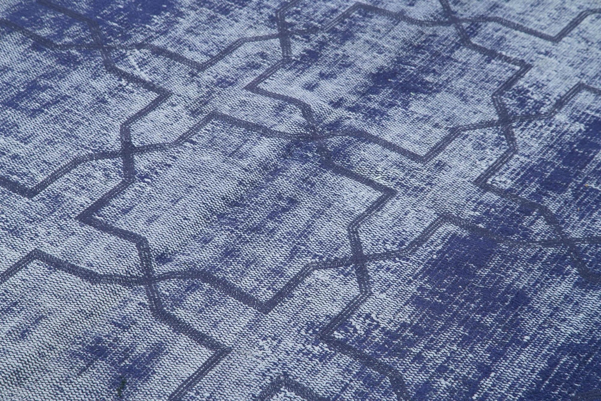 Geometric Carpet Mor Geometrik Pamuk Yün El Dokuma Halısı 173x268 Agacan