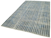 Geometric Carpet Gri Geometrik Pamuk Yün El Dokuma Halısı 170x277 Agacan