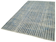 Geometric Carpet Gri Geometrik Pamuk Yün El Dokuma Halısı 170x277 Agacan