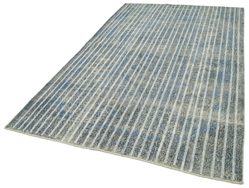 Geometric Carpet Gri Geometrik Pamuk Yün El Dokuma Halısı 170x277 Agacan