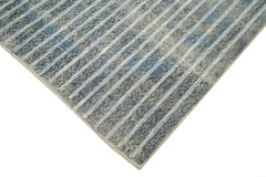 Geometric Carpet Gri Geometrik Pamuk Yün El Dokuma Halısı 170x277 Agacan