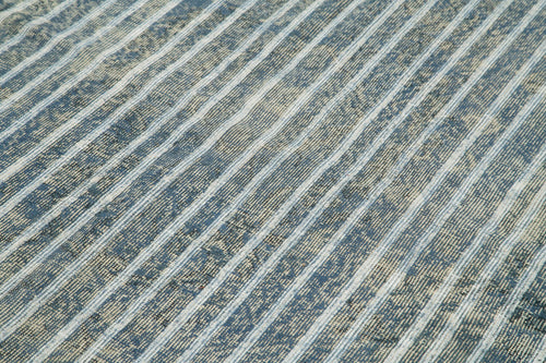 Geometric Carpet Gri Geometrik Pamuk Yün El Dokuma Halısı 170x277 Agacan