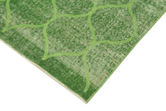 Geometric Carpet Yeşil Geometrik Pamuk Yün El Dokuma Halısı 118x191 Agacan