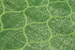 Geometric Carpet Yeşil Geometrik Pamuk Yün El Dokuma Halısı 118x191 Agacan