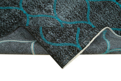 Geometric Carpet Siyah Geometrik Pamuk Yün El Dokuma Halısı 113x197 Agacan