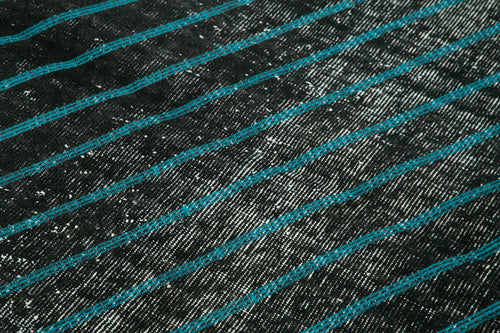 Geometric Carpet Siyah Geometrik Pamuk Yün El Dokuma Halısı 103x193 Agacan