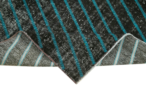 Geometric Carpet Siyah Geometrik Pamuk Yün El Dokuma Halısı 103x193 Agacan