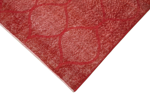 Geometric Carpet Kırmızı Geometrik Pamuk Yün El Dokuma Halısı 111x203 Agacan