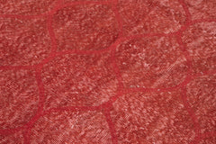 Geometric Carpet Kırmızı Geometrik Pamuk Yün El Dokuma Halısı 111x203 Agacan