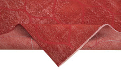 Geometric Carpet Kırmızı Geometrik Pamuk Yün El Dokuma Halısı 111x203 Agacan